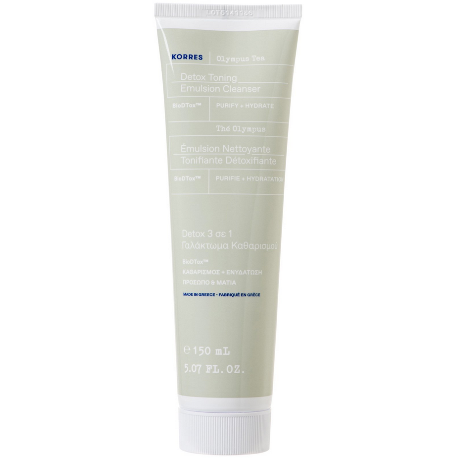 Korres Τσάι του Ολύμπου Detox Toning Emulsion Cleanser 3 in 1 Γαλάκτωμα Καθαρισμού 150ml