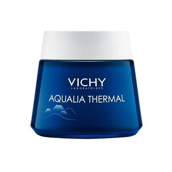 Vichy Aqualia Thermal Night Spa Ενυδατική Κρέμα Προσώπου Νυκτός με Υαλουρονικό Οξύ για Κανονική Επιδερμίδα 75ml