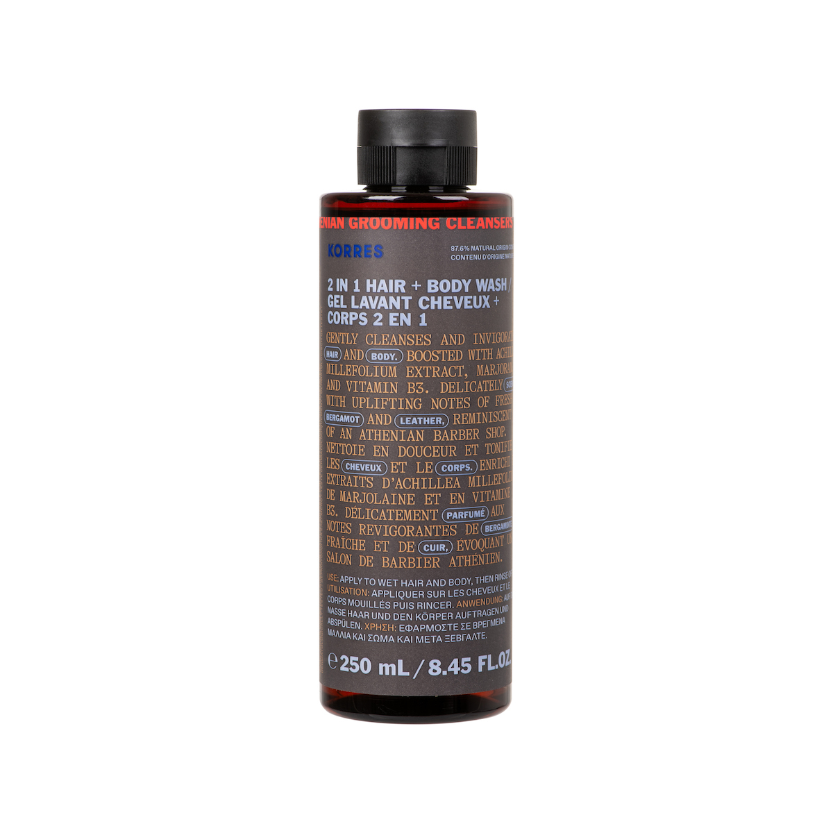 Korres ​athenian Grooming Αφρόλουτρο σε Gel για Άνδρες για Μαλλιά & Σώμα 250ml