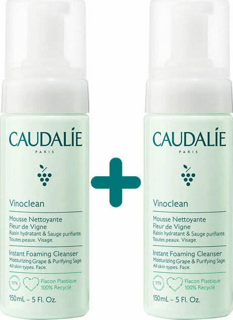 Caudalie Αφρός Καθαρισμού Vinoclean 2x150ml