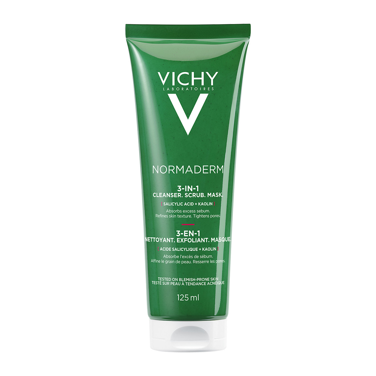 Vichy Normaderm 3 in 1 Scrub Cleanser Mask Απολέπιση Καθαρισμός Μάσκα Προσώπου 125ml