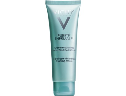 Vichy Purete Thermale Hydrating & Cleansing Foaming Cream Κρεμώδης Αφρός Καθαρισμού για Ευαίσθητες Επιδερμίδες 125ml
