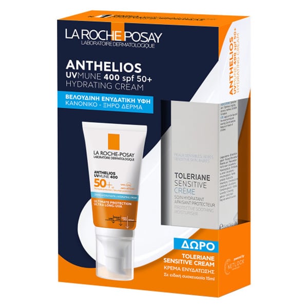 La Roche-Posay Promo  Anthelios UVMUNE400 Hydrating Cream SPF50+ Αντιηλιακό Προσώπου 50ml & Δώρο Toleriane Sensitive Ενυδατική Κρέμα  15ml