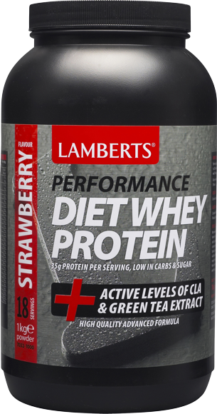 Lamberts Performance Diet Whey Protein Πρωτεΐνη Ορού Γάλακτος με Γεύση Φράουλα 1kg