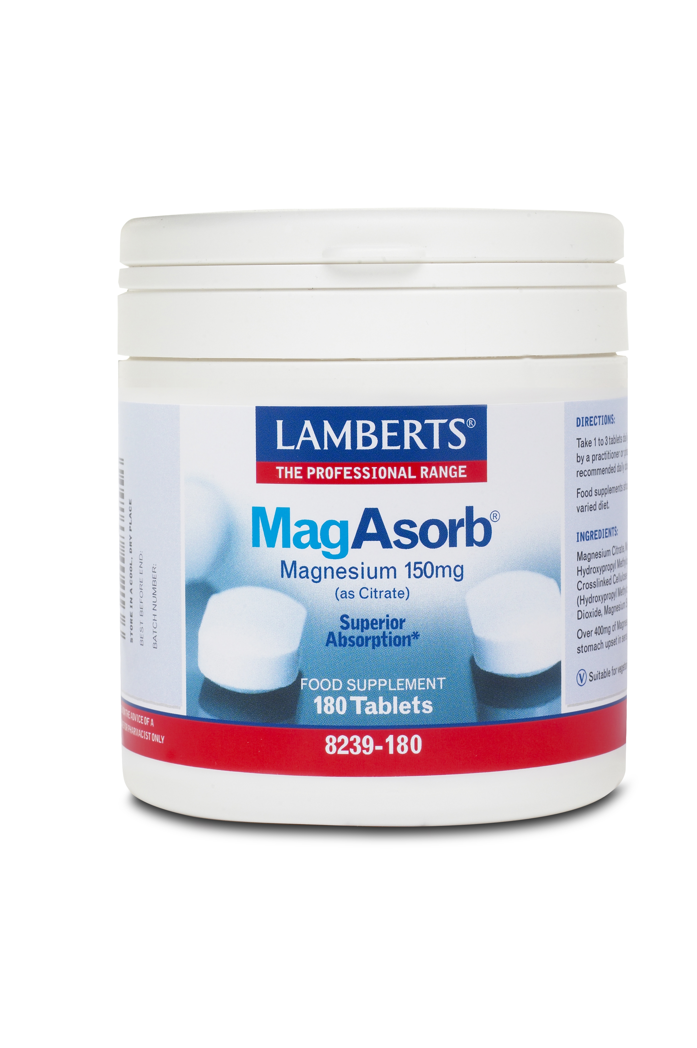 Lamberts Mag Asorb 180 ταμπλέτες