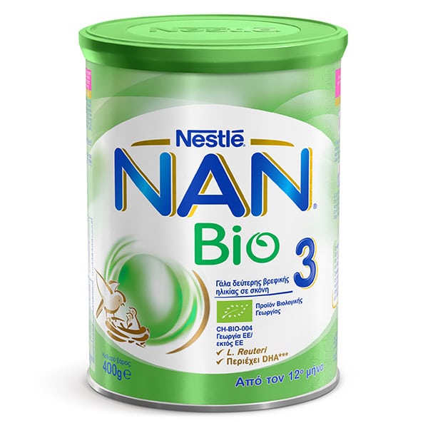 Nestle Nan Bio 3 Βιολογικό Γάλα Δεύτερης Βρεφικής Ηλικίας από 12 μηνών 400gr