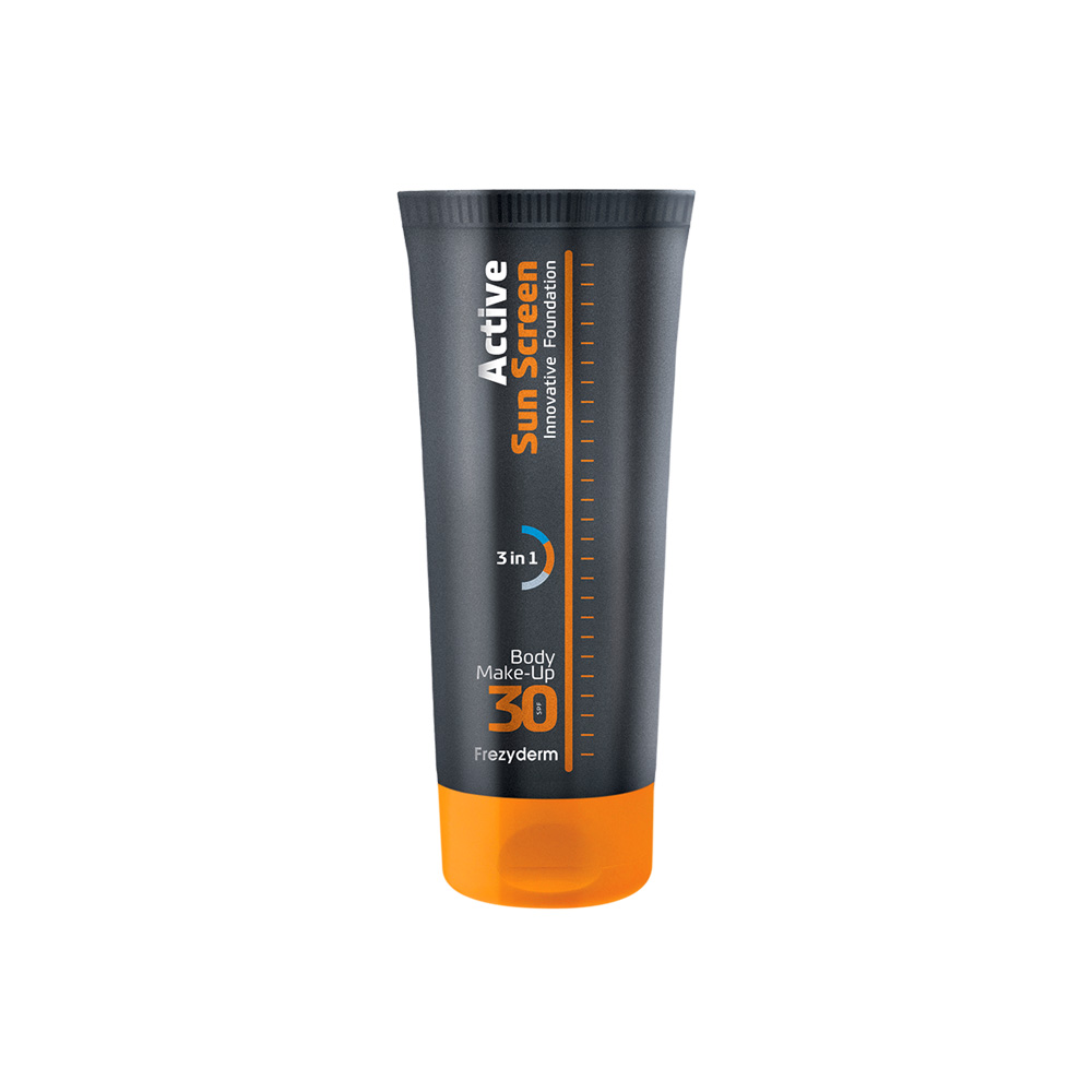 Frezyderm Active Sun Screen Innovative Foundation Αδιάβροχη Αντηλιακή Κρέμα για το Σώμα SPF30 με Χρώμα 75ml