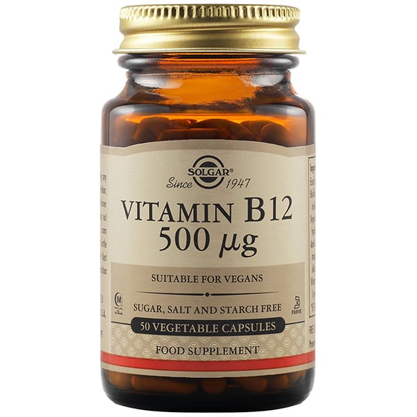 Solgar Vitamin B12 500μg Βιταμίνη Β12 50veg.caps
