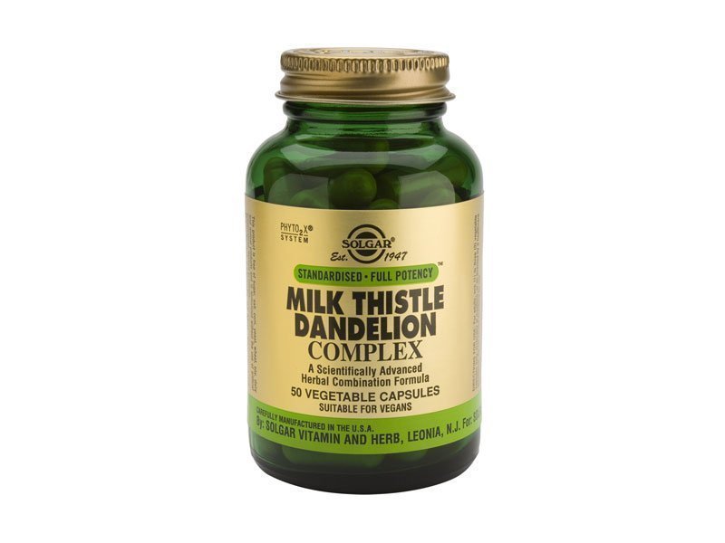SOLGAR SFP MILK THISTLE-DANDELION COMPLEX VEGICAPS 50S