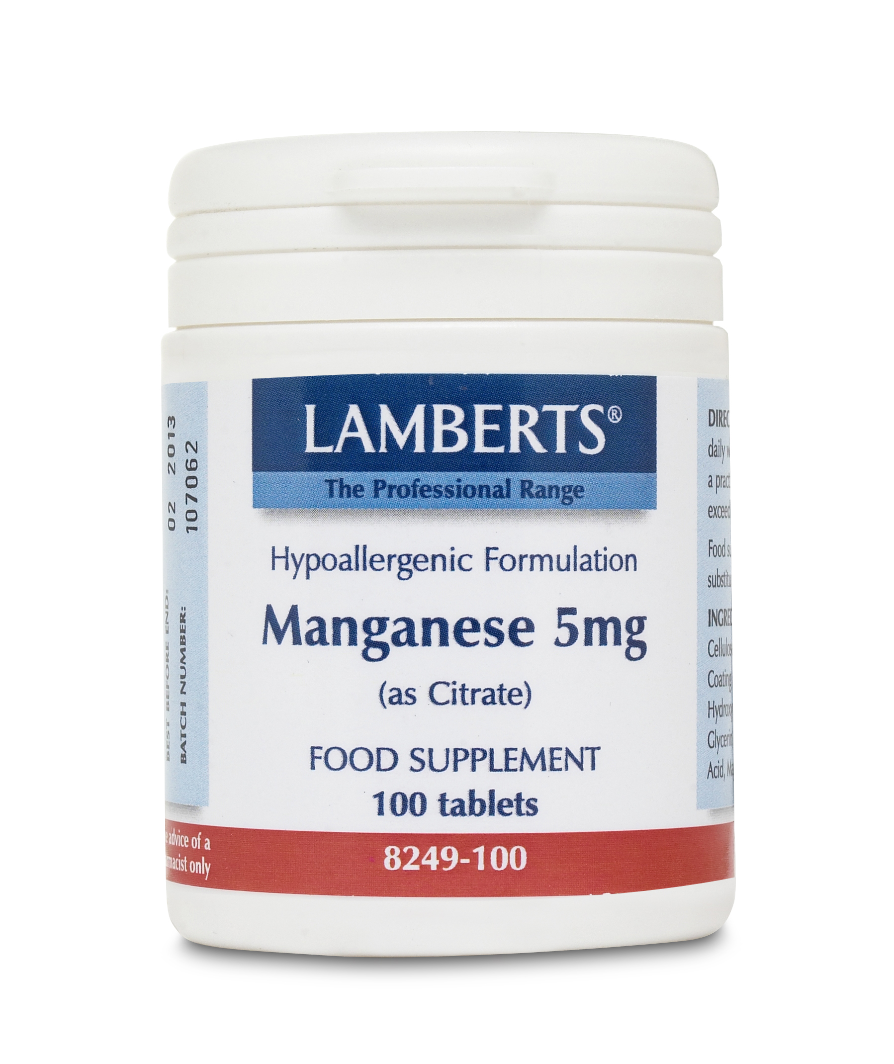 LAMBERTS MIN MANGANESE 5MG 100CAPS