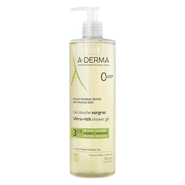 A-Derma The Essentials Tζέλ Καθαρισμού για Ξηρό Δέρμα - Θρεπτικό Αφρόλουτρο  750ml