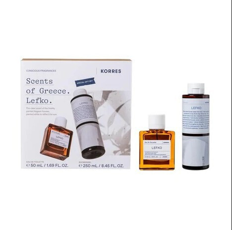Korres Lefko Γυναικείο Σετ με Eau de Toilette 50ml + Αφρόλουτρο 250ml