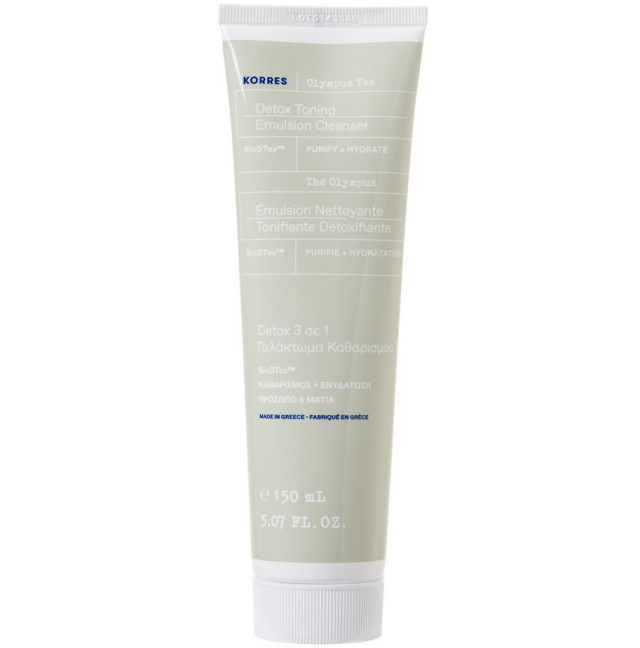 Korres Τσάι του Ολύμπου Detox Toning Emulsion Cleanser 3 in 1 Γαλάκτωμα Καθαρισμού 150ml