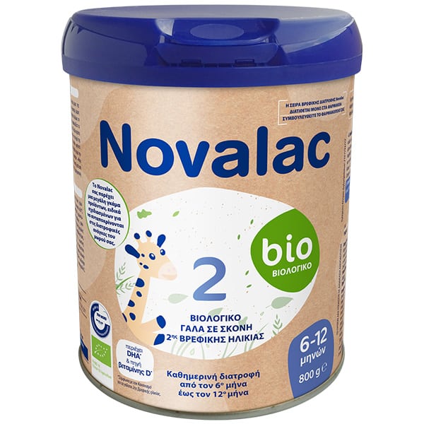 Novalac 2 Bio Γάλα Σε Σκόνη για Βρέφη 6-12m  800g