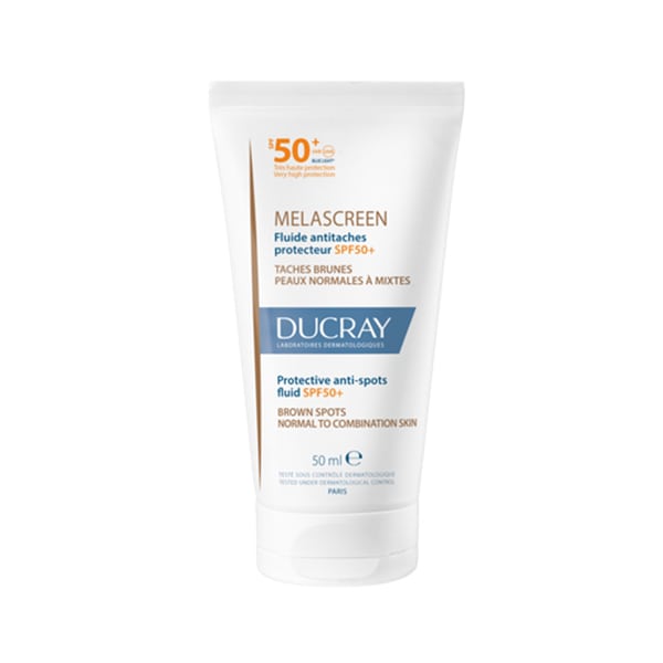Ducray Melascreen Protective Anti-spot Fluid SPF50+ Light Cream Λεπτόρρευστη Αντηλιακή Κρέμα κατά των Κηλίδων για Κανονικό & Μικτό Δέρμα  50ml
