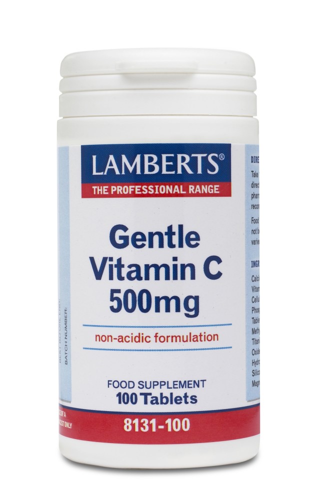 Lamberts Gentle Vitamin C Βιταμίνη για Ενέργεια & Ανοσοποιητικό 500mg 100 ταμπλέτες