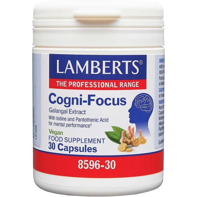 Lamberts Cogni-Focus Συμπλήρωμα Διατροφής Κατά της Πνευματικής Κόπωσης, Ενίσχυση της Σκέψης & Καλή Λειτουργία του Νευρικού Συστήματος 30caps