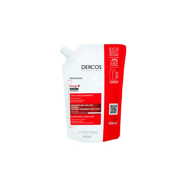 Vichy Dercos Energy+ Shampoo Σαμπουάν κατά της Τριχόπτωσης Refill 500ml