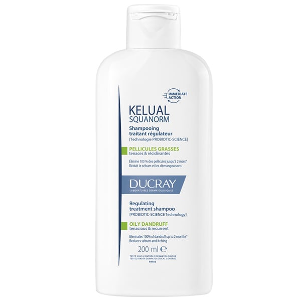 Ducray Σαμπουάν  για Λιπαρή Πιτυρίδα Kelual Squanorm Shampoo 200ml