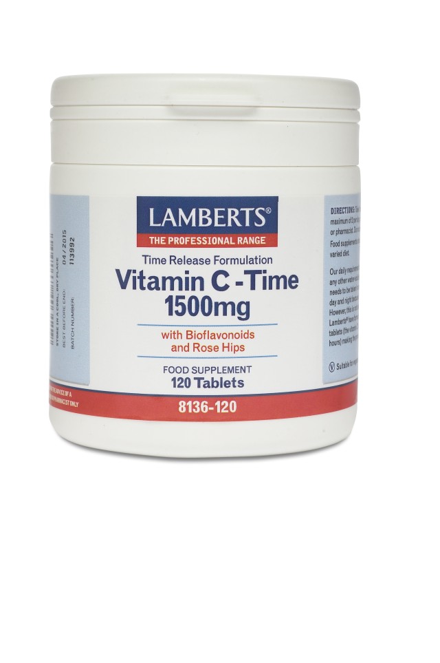Lamberts Vitamin C Time Βιταμίνη για Ενέργεια & Ανοσοποιητικό 1500mg 120 ταμπλέτες