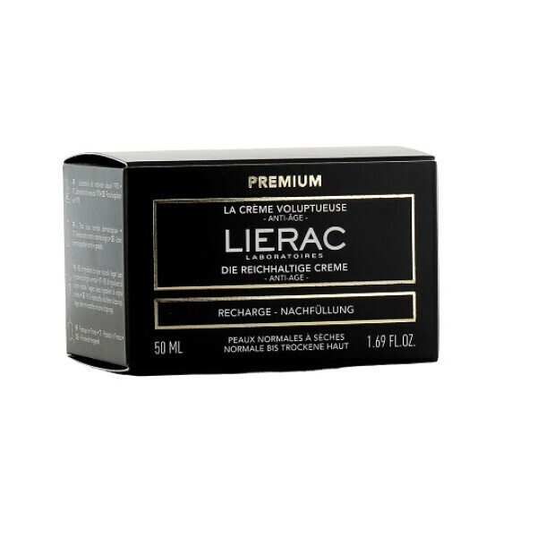 Lierac Premium La Creme Voluptueuse Refill Αντιγηραντική Κρέμα Προσώπου με Υαλουρονικό Οξύ 50ml