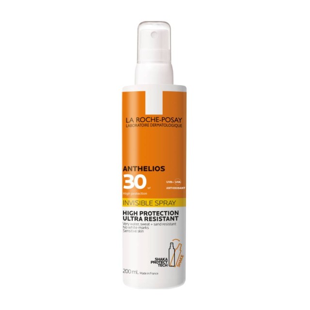 La Roche Posay Anthelios Invisible Αδιάβροχη Αντηλιακή Λοσιόν για το Σώμα SPF30 σε Spray 200ml