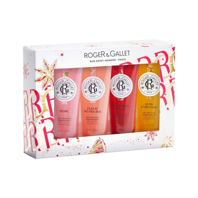 Roger & Gallet Rose Fleur De Figuier Gingembre Σετ Περιποίησης για Καθαρισμό Σώματος με Αφρόλουτρο 50ml