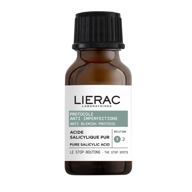 Lierac Protocole Solution 1 Καταπραϋντικό & Ενυδατικό Serum Προσώπου με Σαλικυλικό Οξύ για Πανάδες & Ακμή 15ml