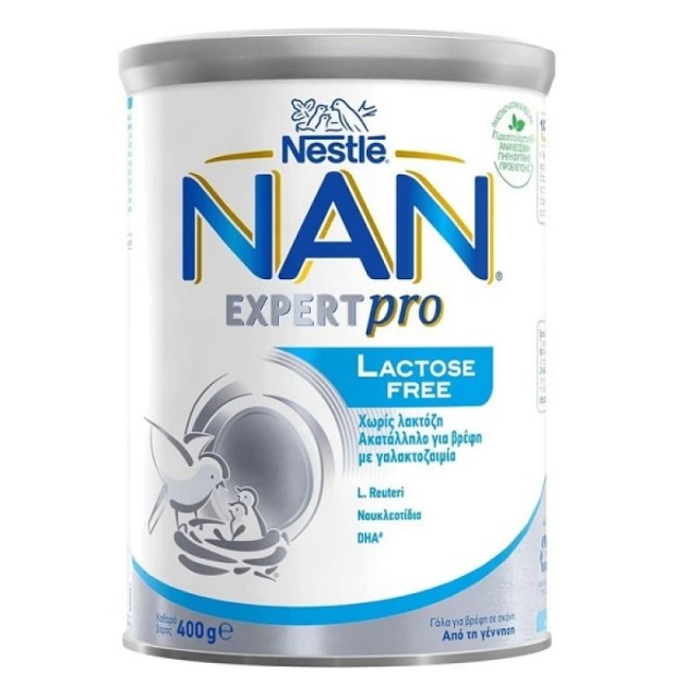 Nestle Nan Expert Pro Lactose Free Γάλα σε Σκόνη για Βρέφη με Δυσανεξία στη Λακτόζη από τη Γέννηση 400g
