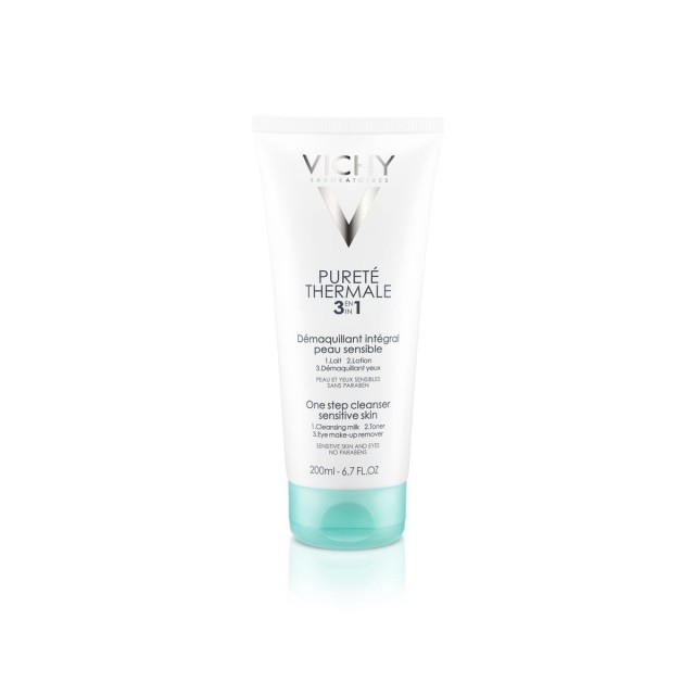 Vichy Γαλάκτωμα Ντεμακιγιάζ Purete Thermale 3 in 1 One Step Cleanser για Ευαίσθητες Επιδερμίδες 200ml