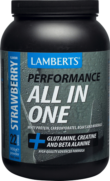 Lamberts Performance All In One Πρωτεΐνη Ορού Γάλακτος με Γεύση Φράουλα 1.45kg