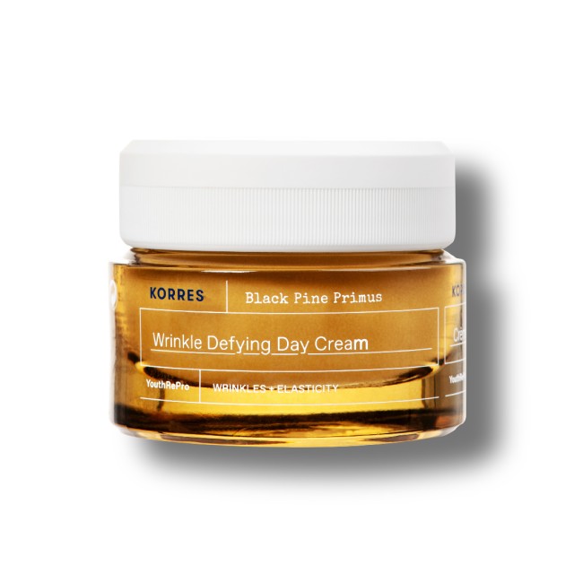 Korres Black Pine Primus Κρέμα Προσώπου Ημέρας για Αντιγήρανση & Λάμψη με Ρετινόλη & Υαλουρονικό Οξύ 40ml