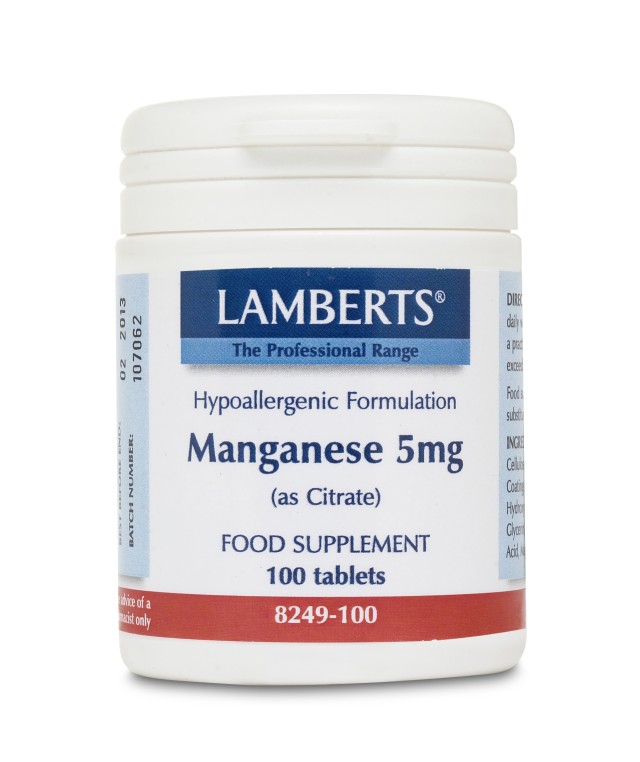 LAMBERTS MIN MANGANESE 5MG 100CAPS